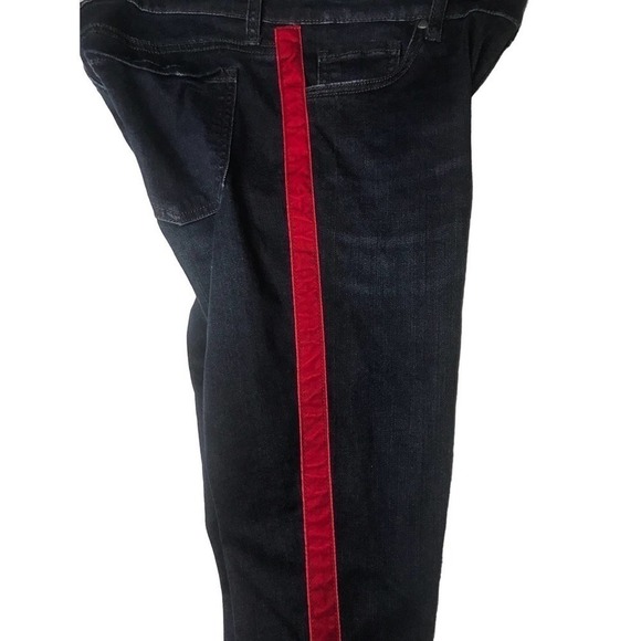 Kut Connie Medium Blue with Red Side Stripe Skinny Ankle Jeans Size 6 - Picture 10 of 16